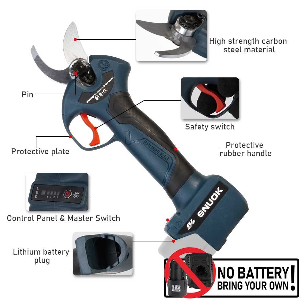 SNUOK 12V Gunting Pemangkas Li - Gardening Tools Scissors ulasan dan harga